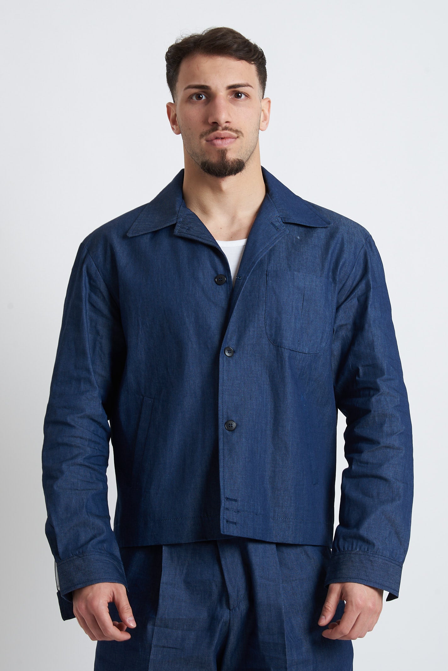 Giacca crop in poliviscosa