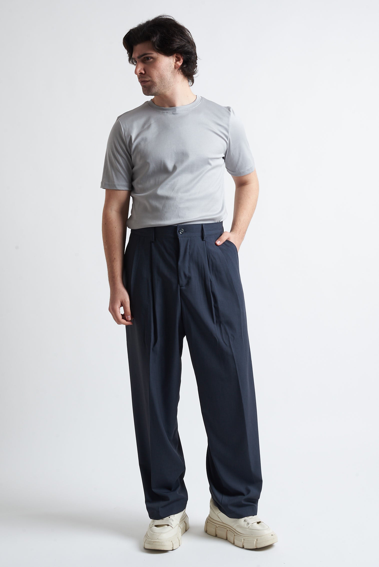 Pantalone due pence poliviscosa