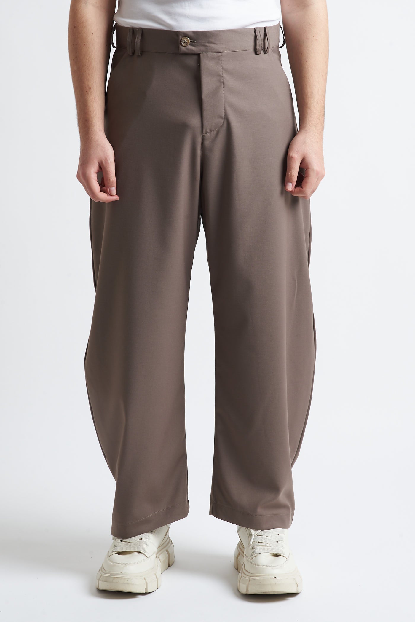 Pantaloni balloon fit in poliviscosa