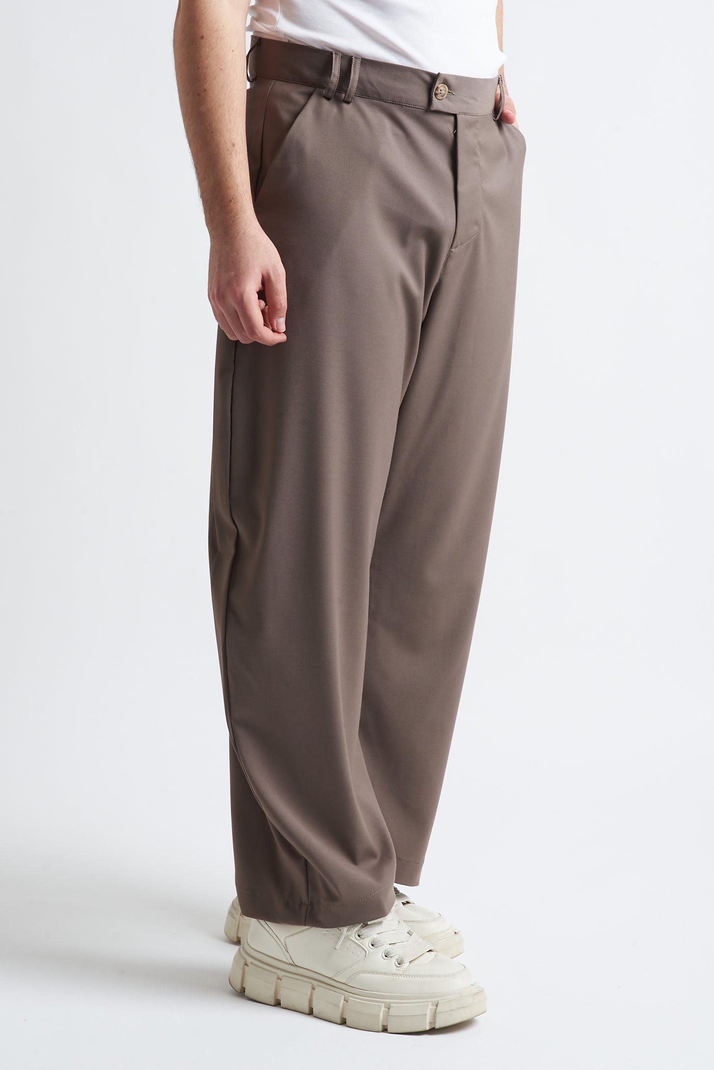 Pantaloni balloon fit in poliviscosa