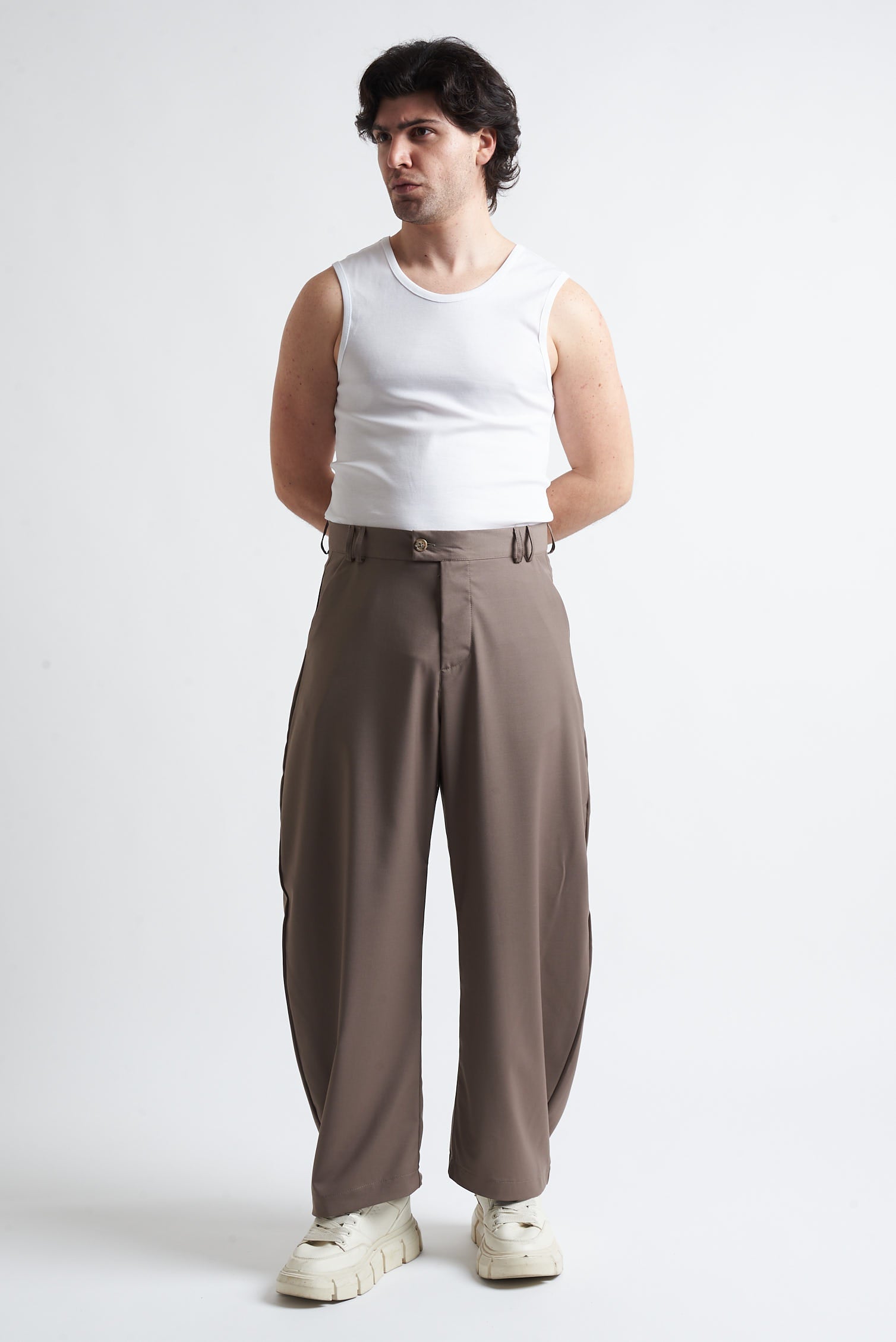 Pantaloni balloon fit in poliviscosa