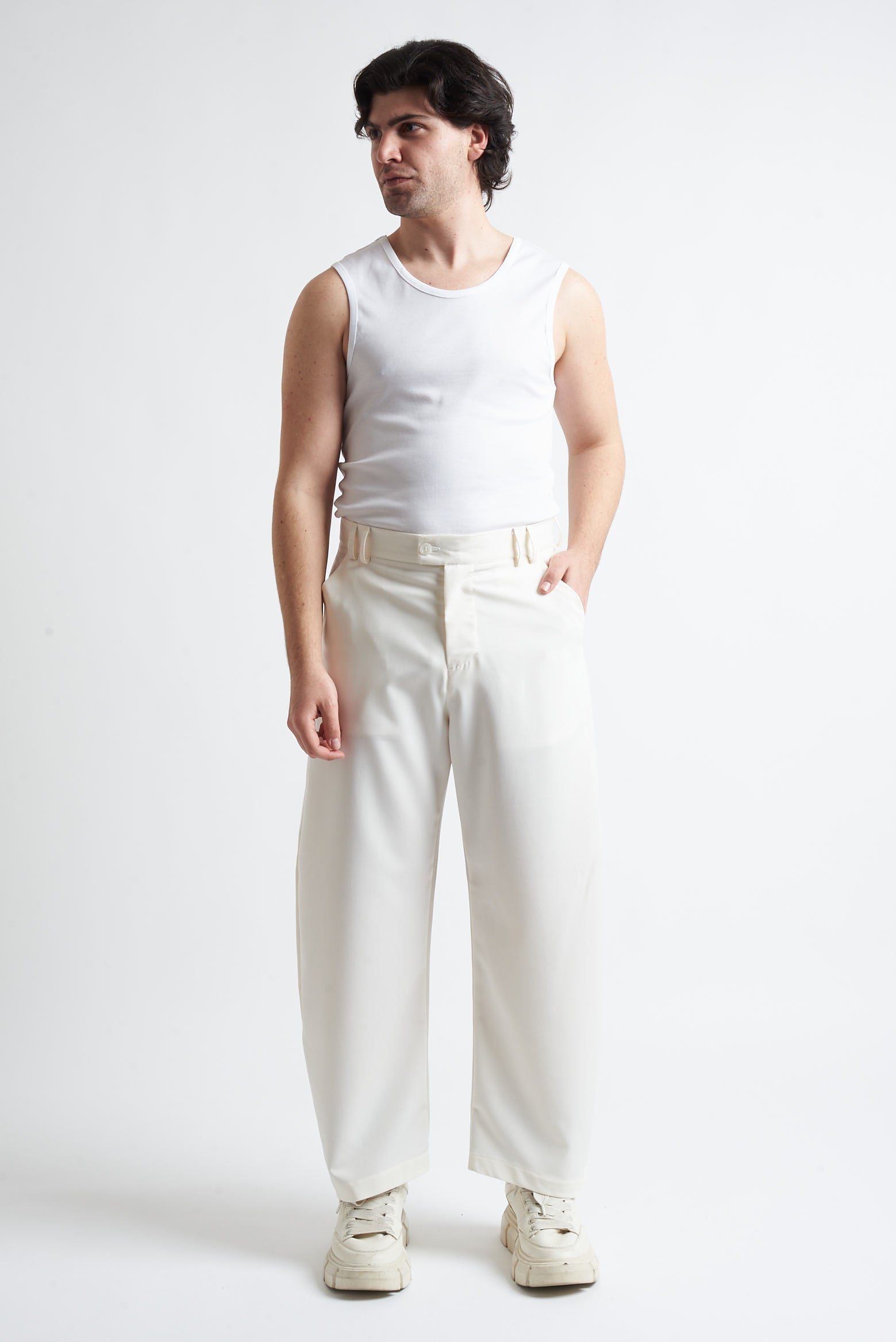 Pantaloni balloon fit in poliviscosa