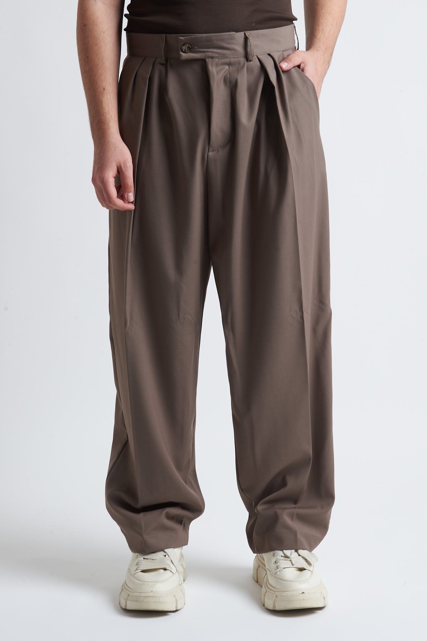 Pantaloni tre pence poliviscosa