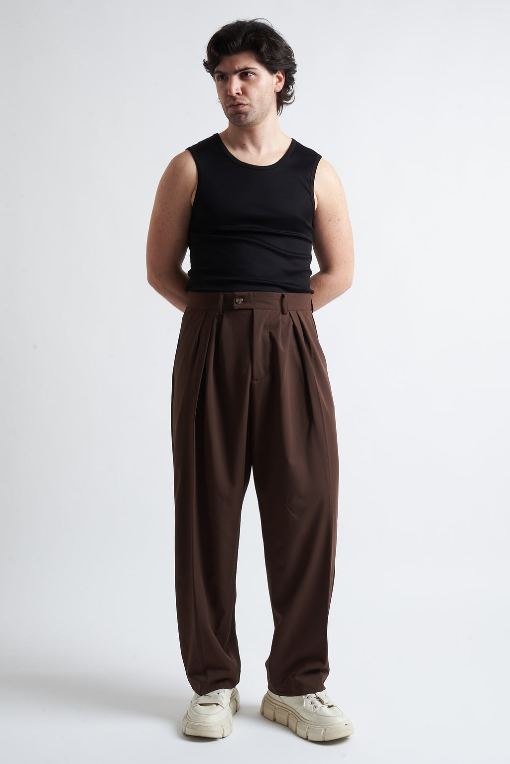 Pantaloni tre pence poliviscosa