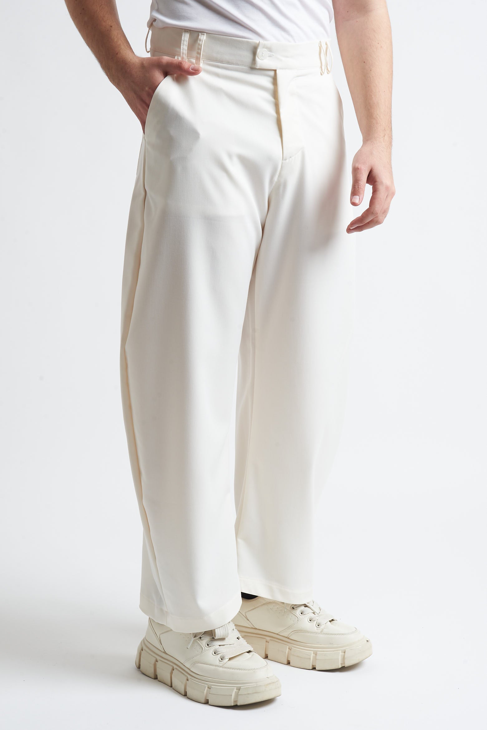 Pantaloni balloon fit in poliviscosa