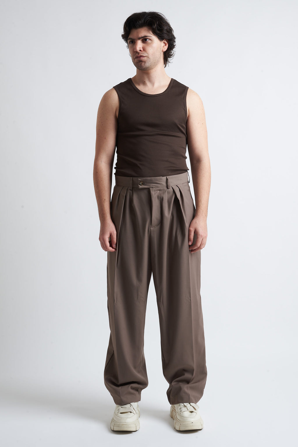Pantaloni tre pence poliviscosa