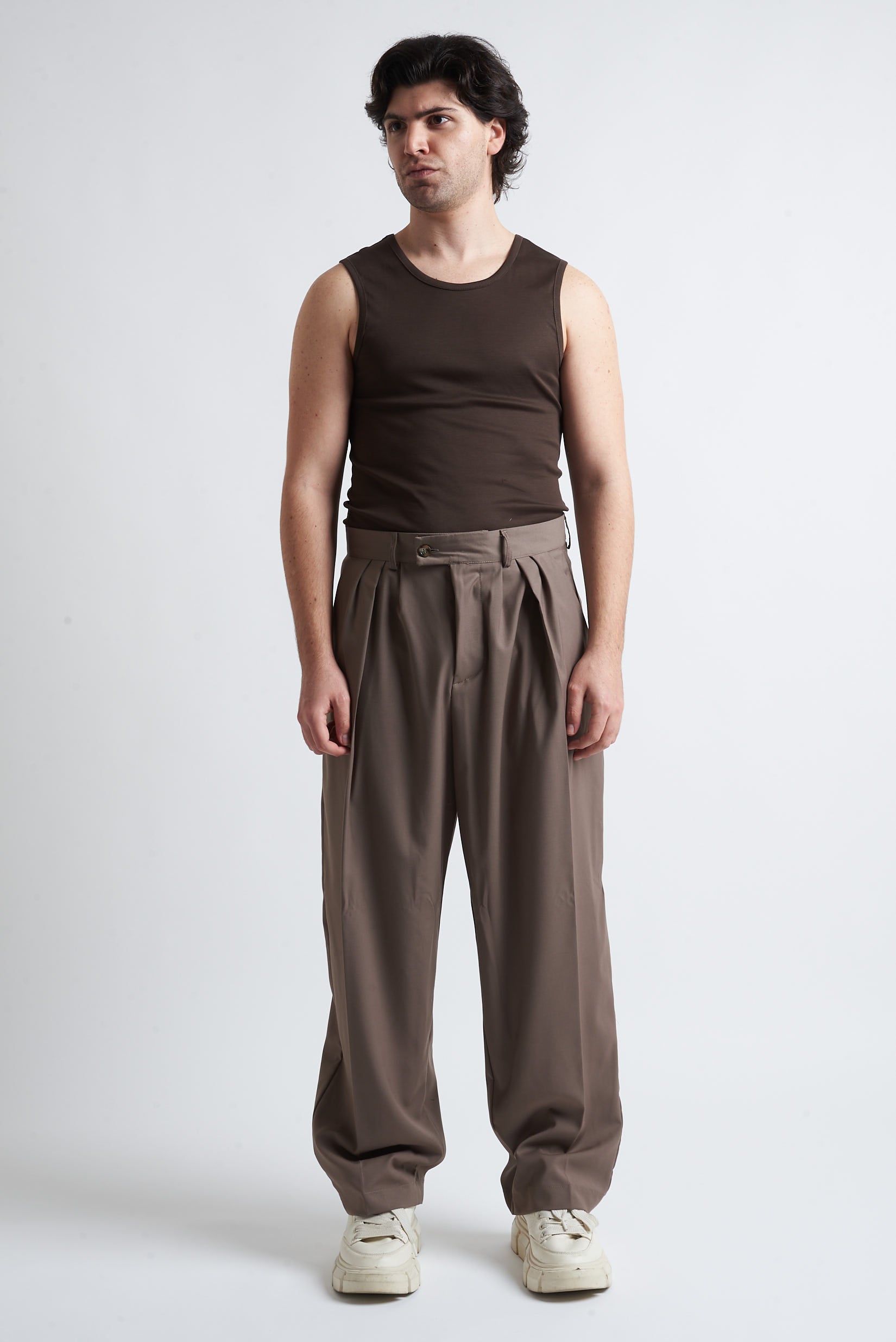 Pantaloni tre pence poliviscosa