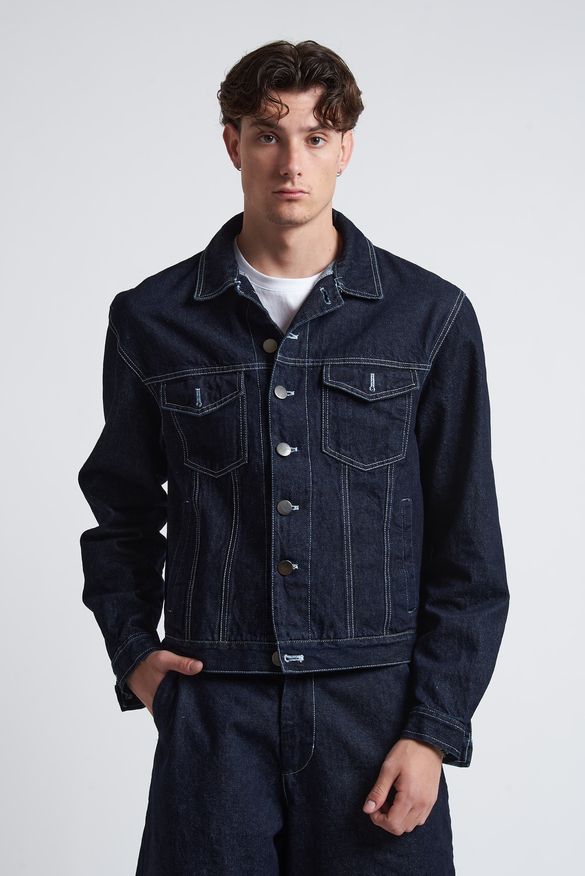 Giubbino denim in cotone