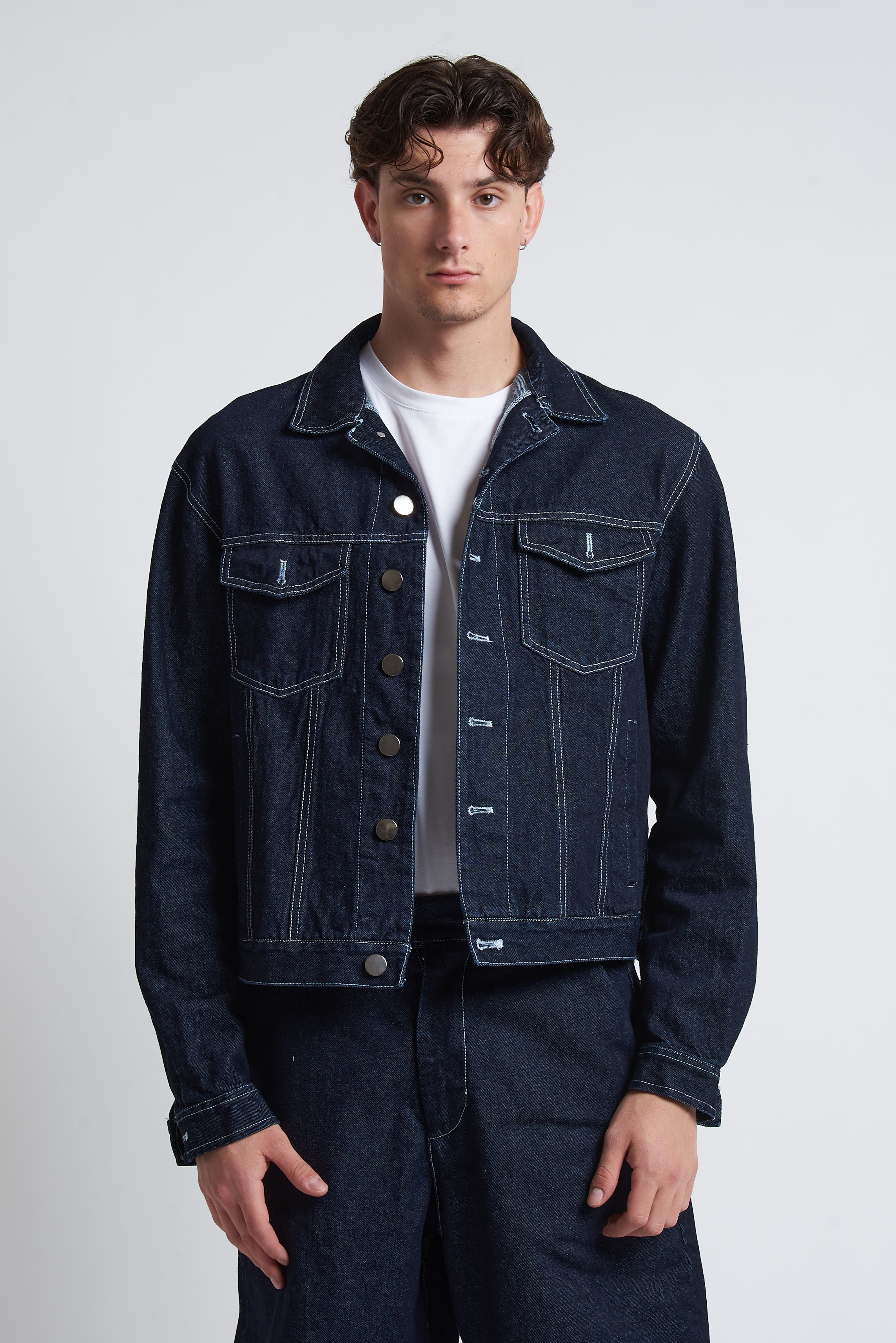 Giubbino denim in cotone