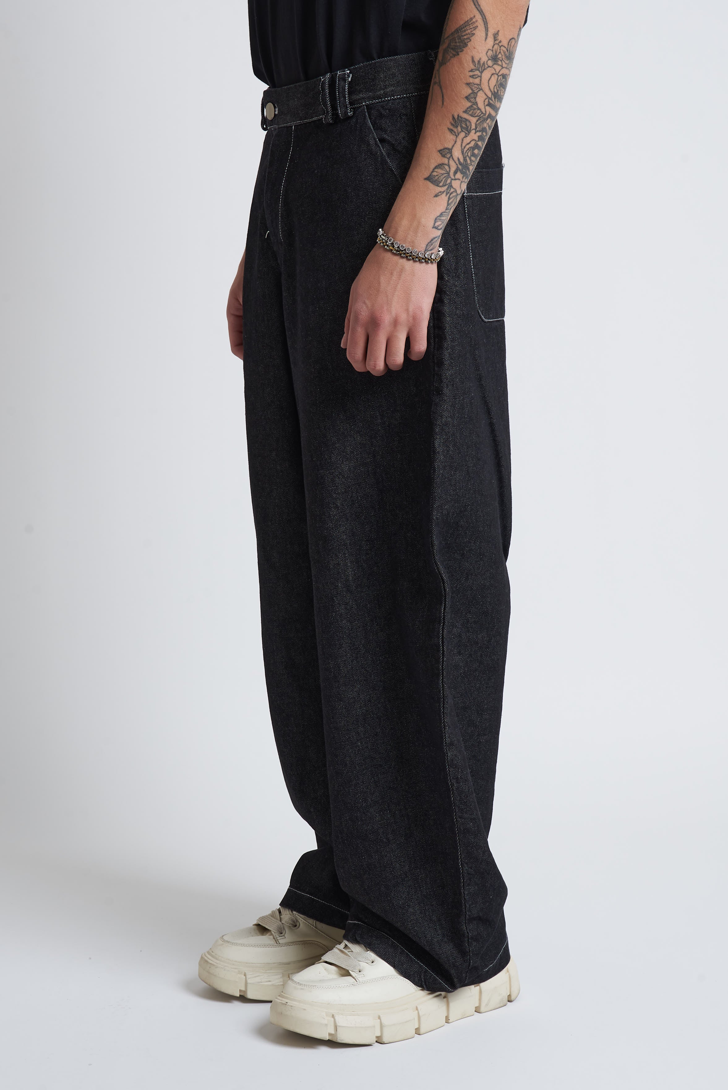 Pantalone jeans balloon nero
