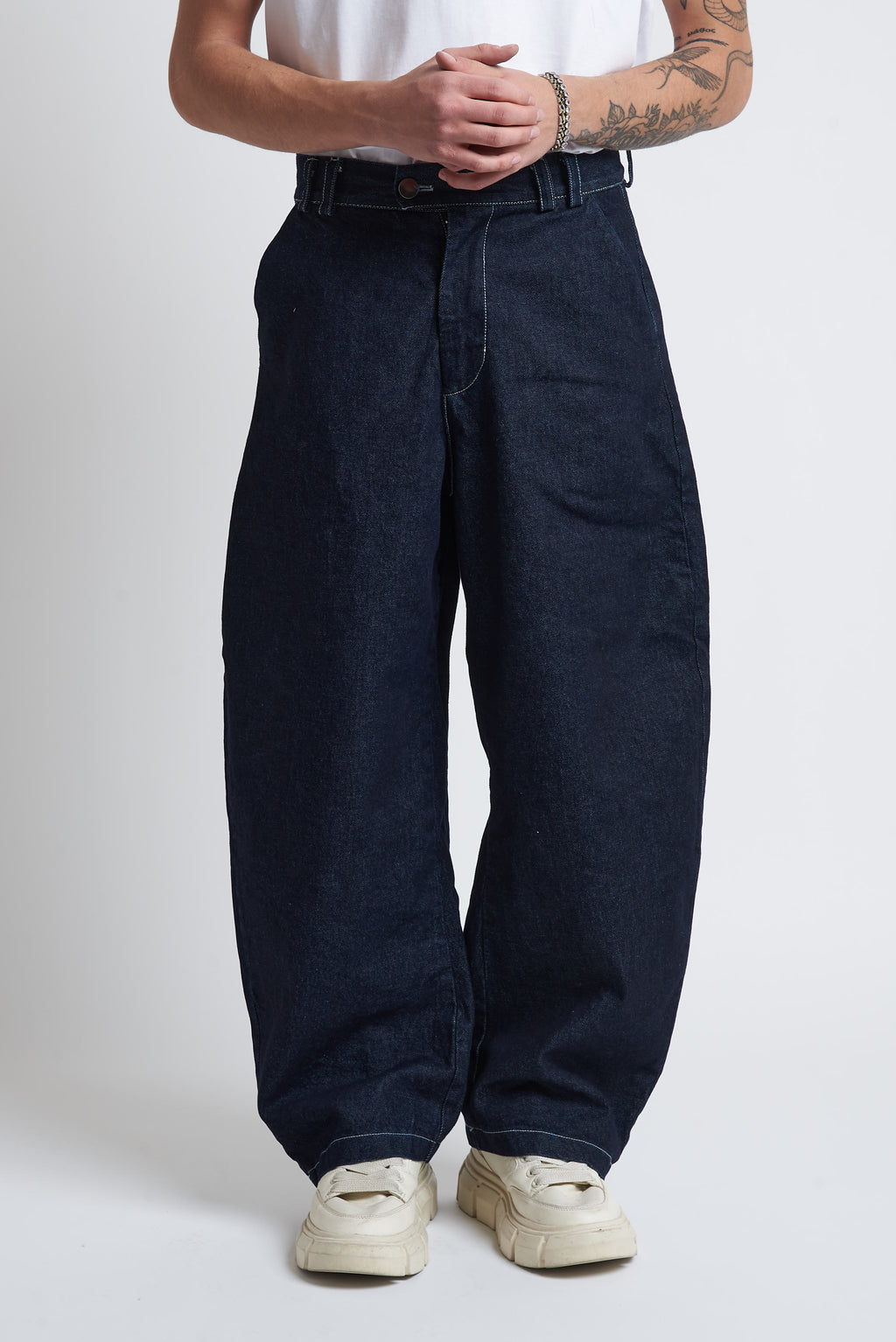 Pantalone jeans balloon blu