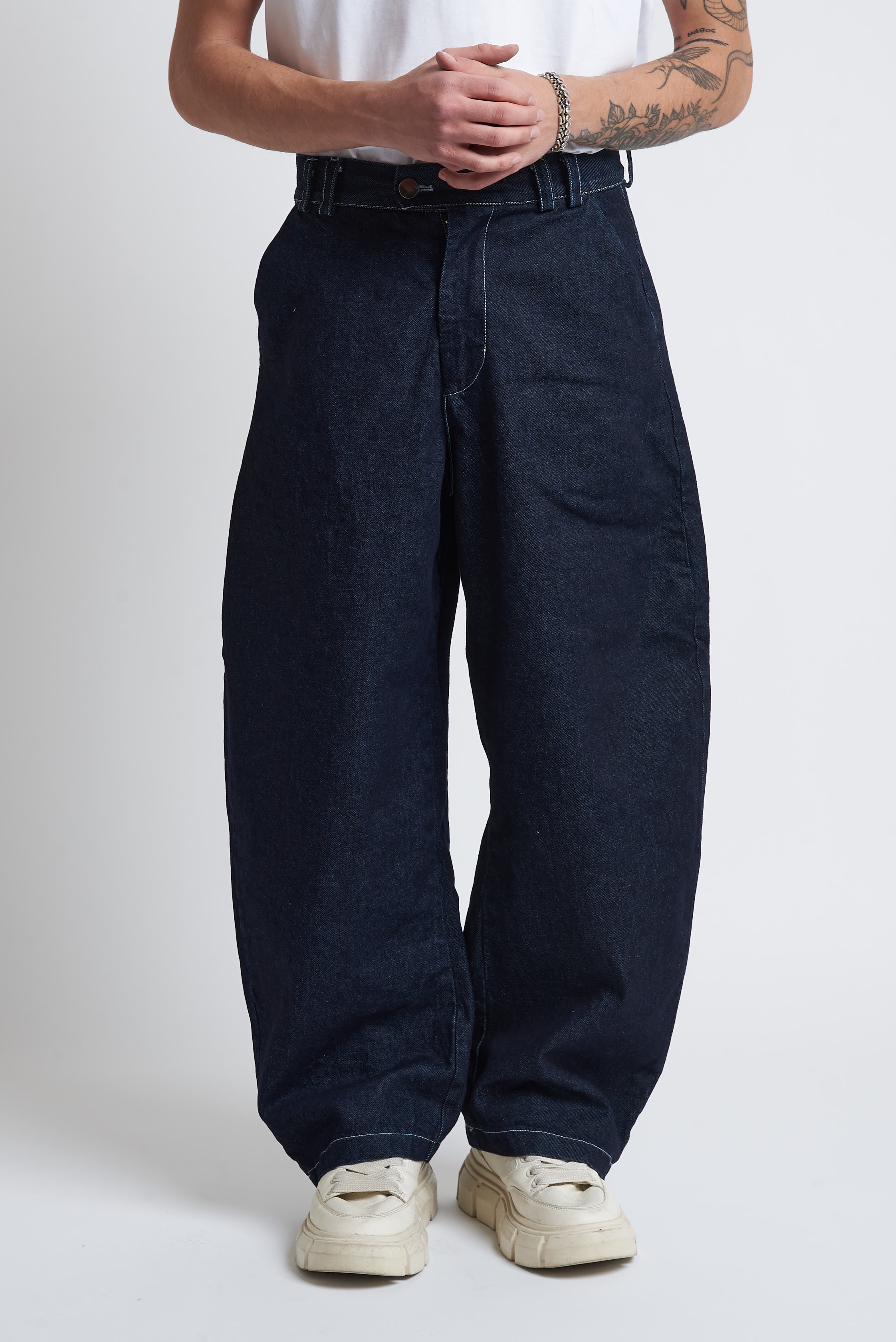 Pantalone jeans balloon blu