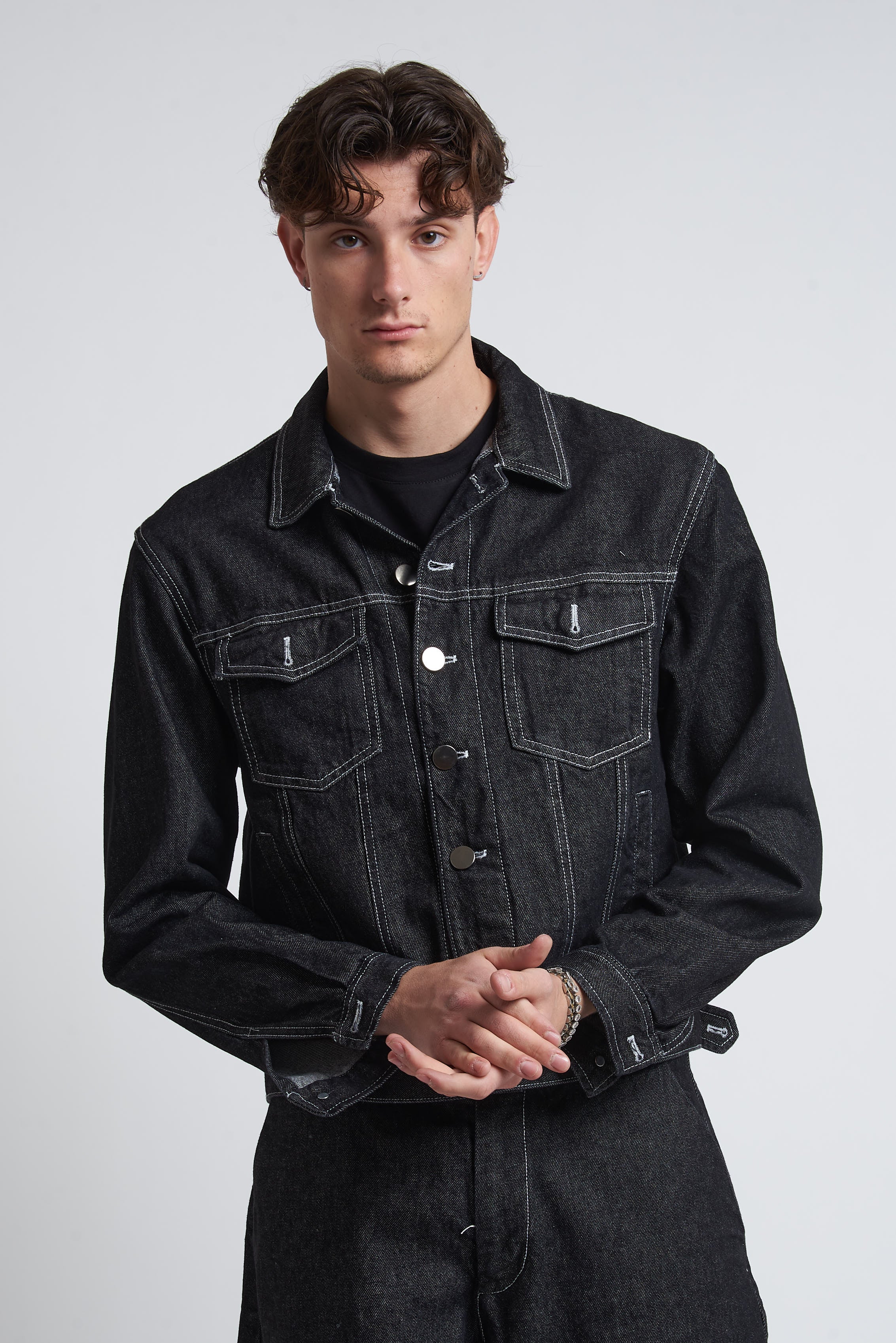 Giubbino denim in cotone