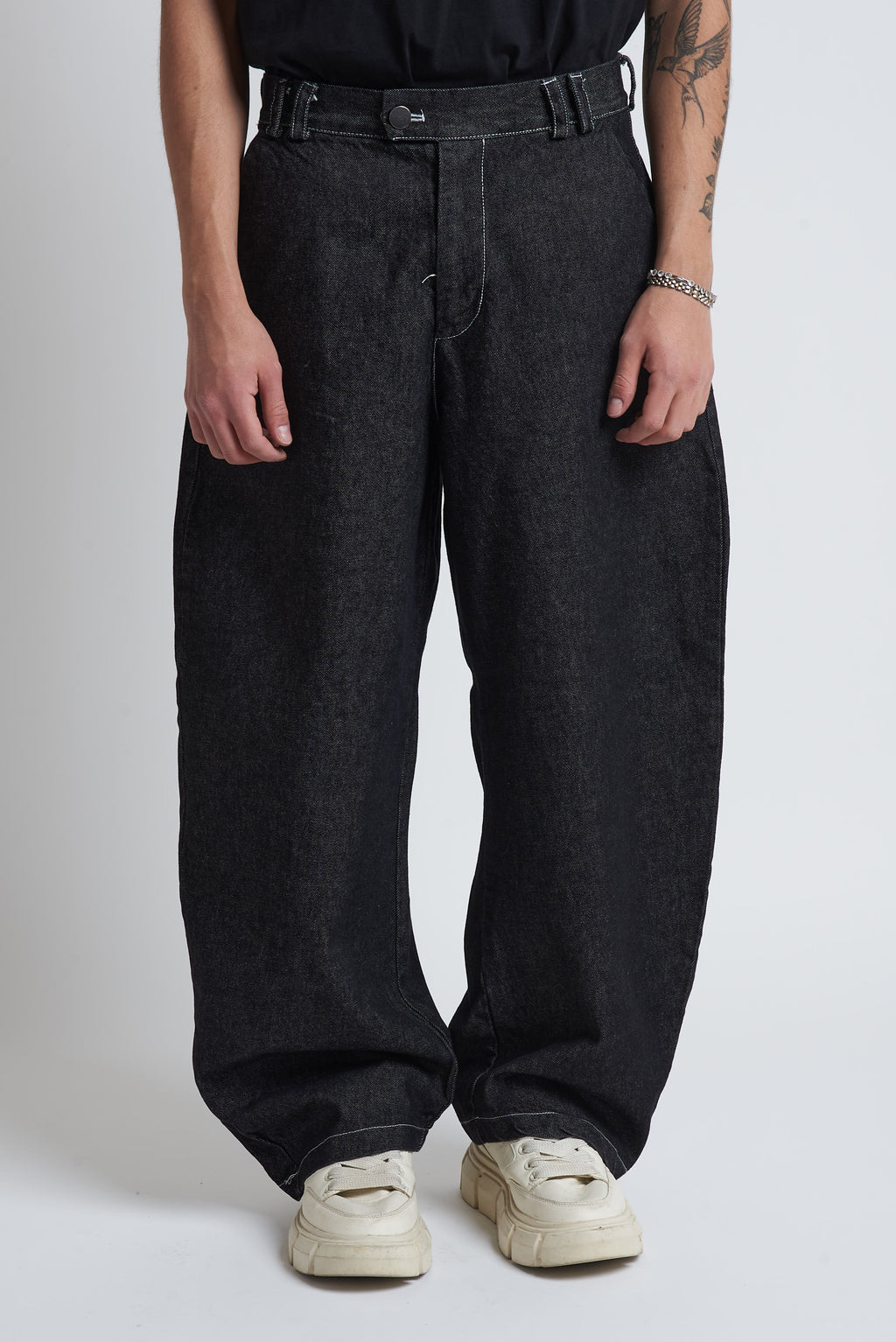 Pantalone jeans balloon nero