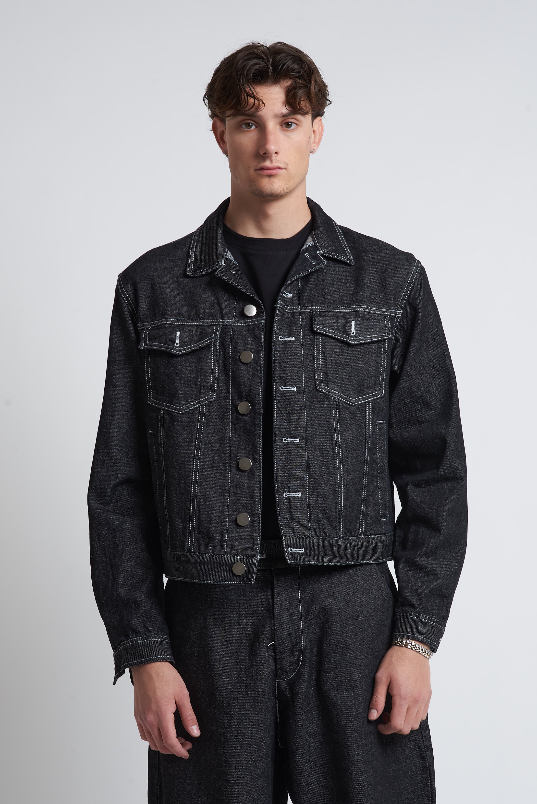 Giubbino denim in cotone