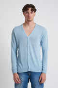 Cardigan in filo con spalla scesa