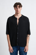 Cardigan in filo con spalla scesa