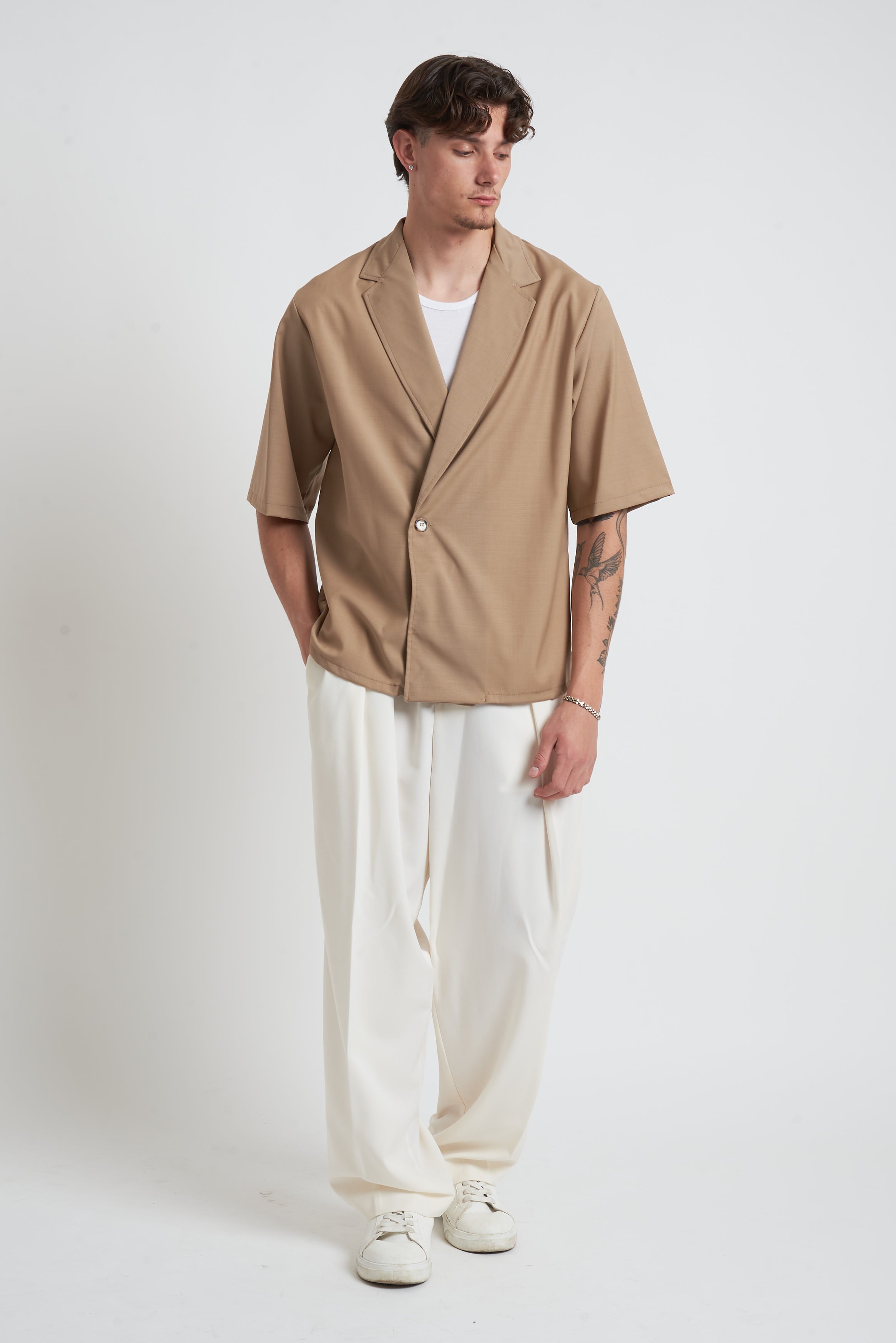 Camicia  doppiopetto collo giacca