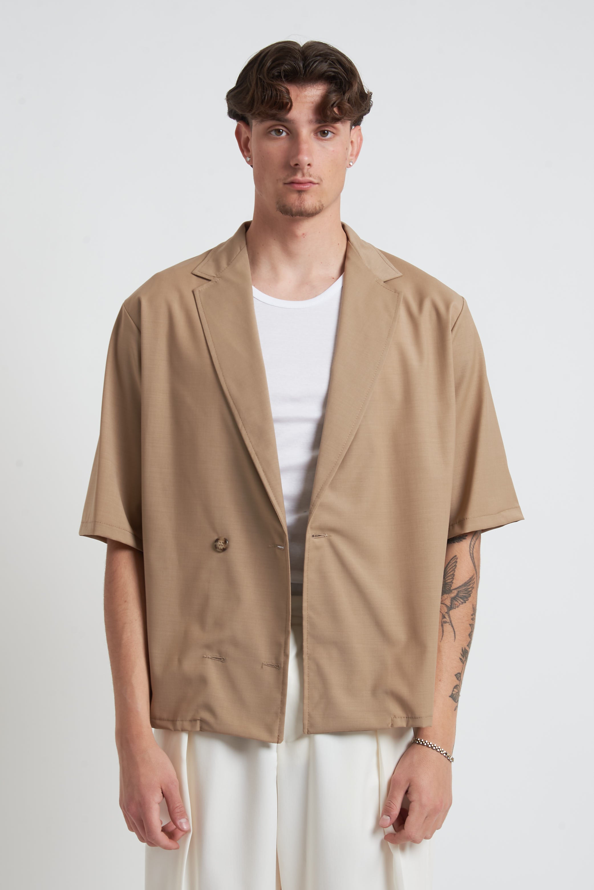 Camicia  doppiopetto collo giacca