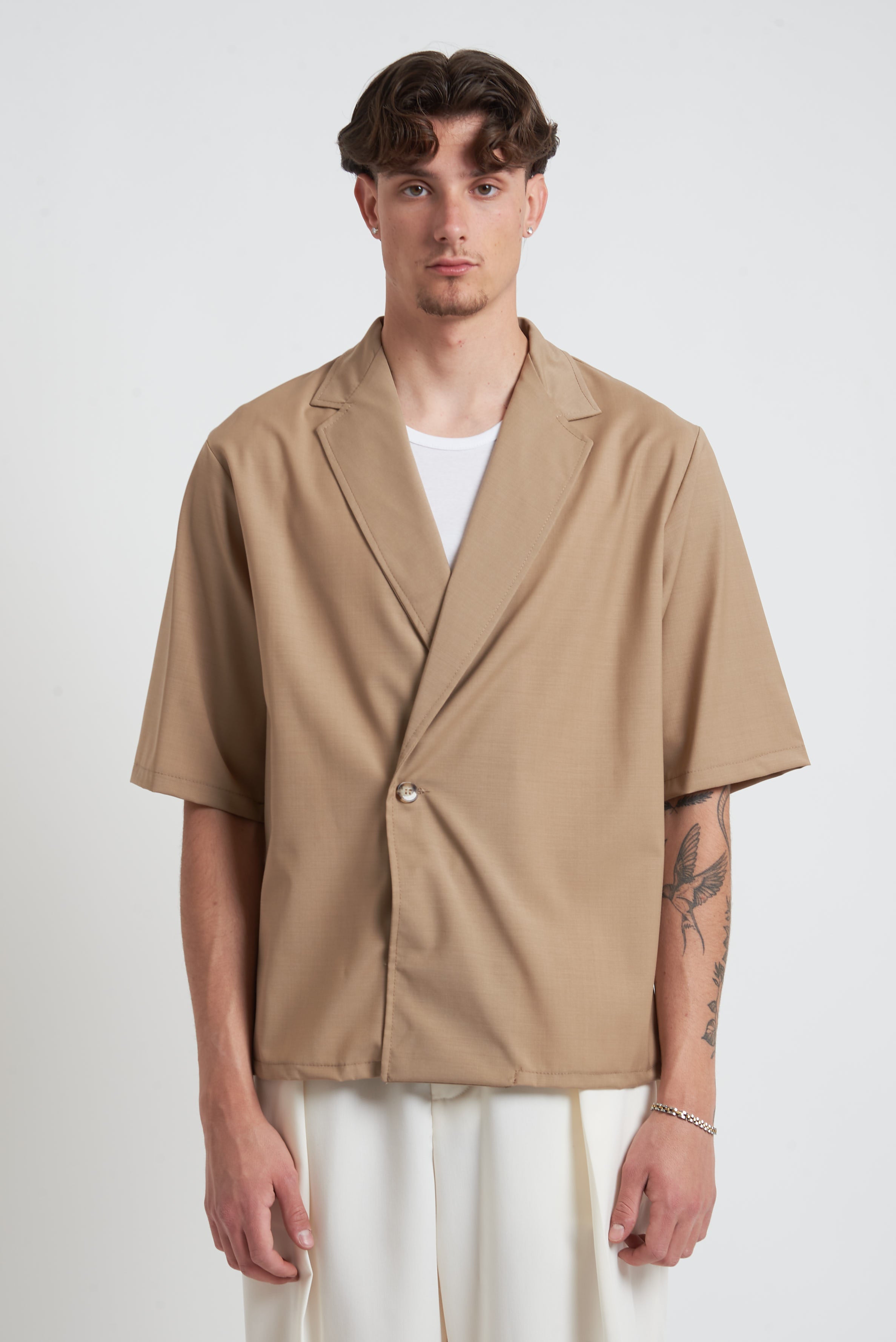 Camicia  doppiopetto collo giacca