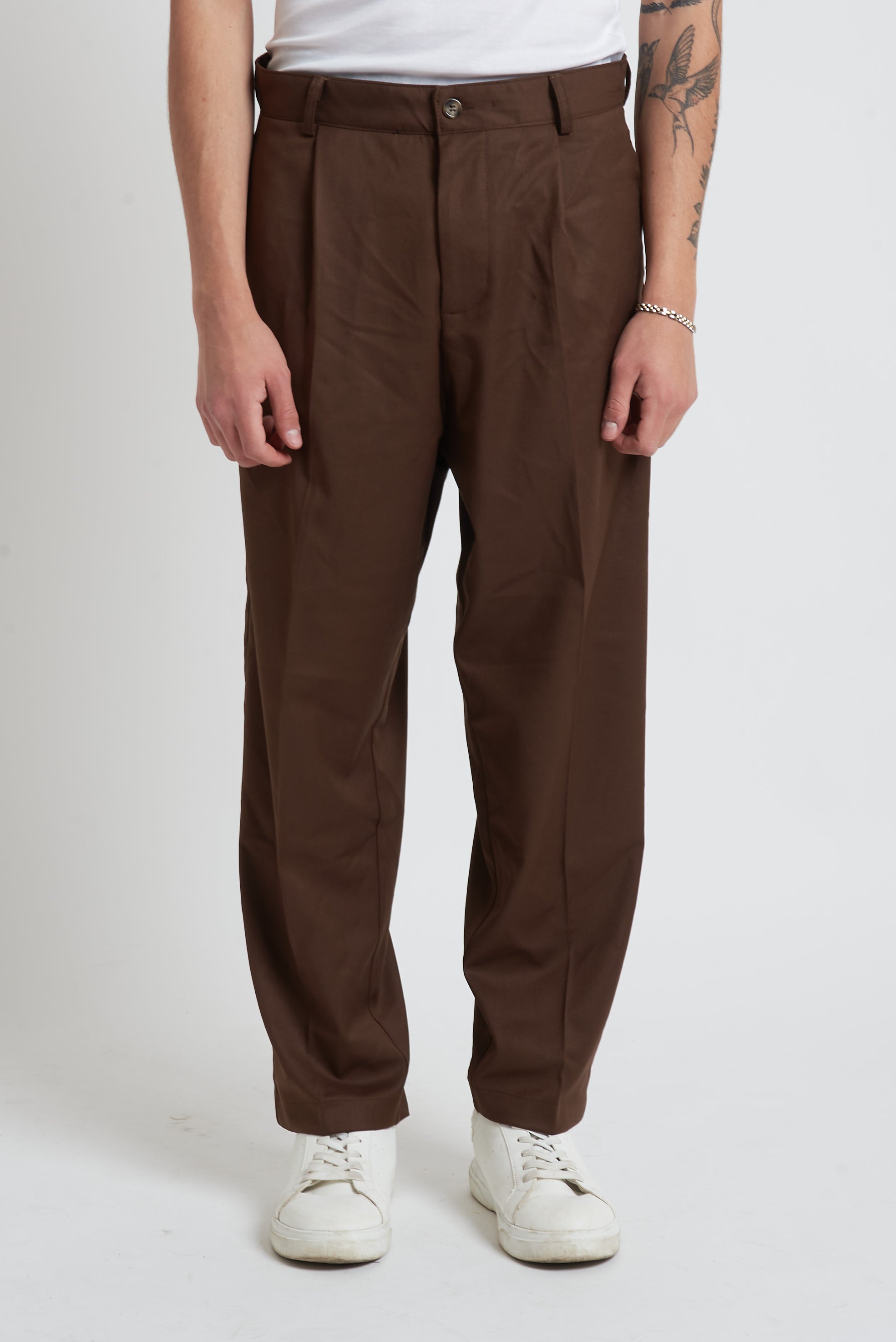 Pantalone fondo largo tasca americana