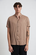 Camicia in lino regular collo coreano