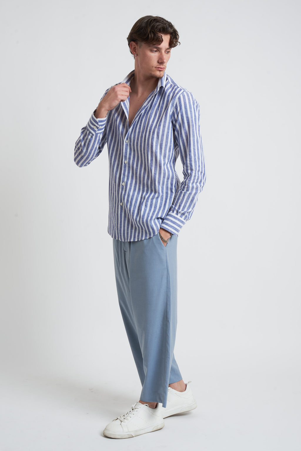 Camicia regular in lino
