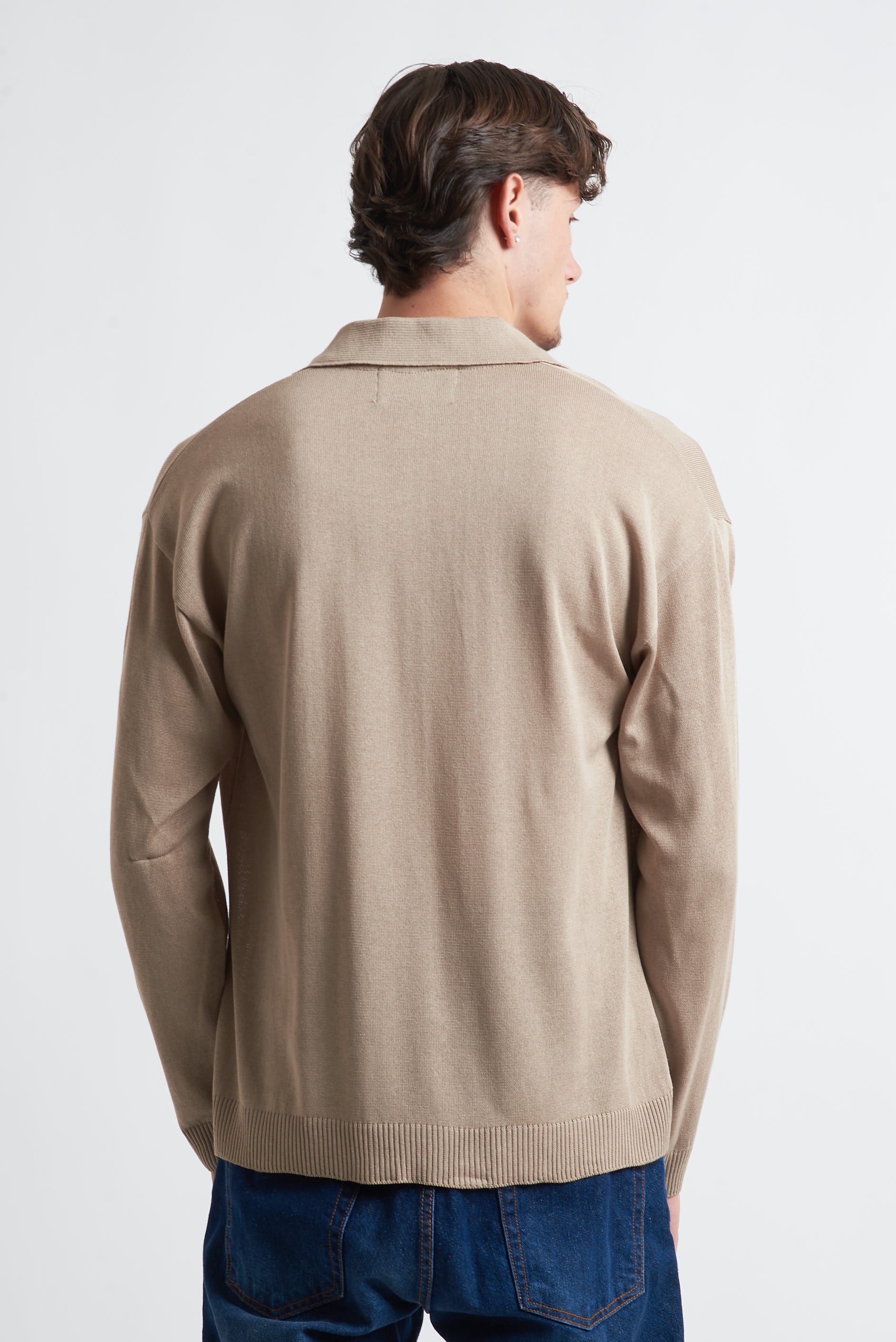 Cardigan in cotone manica lunga