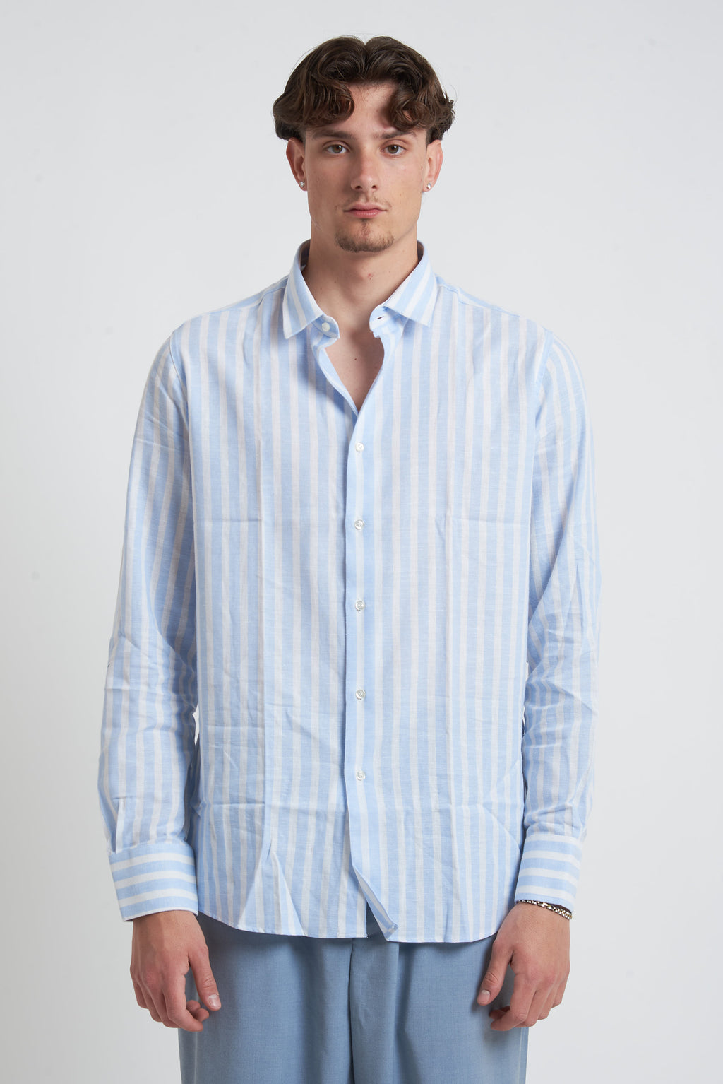 Camicia regular in lino