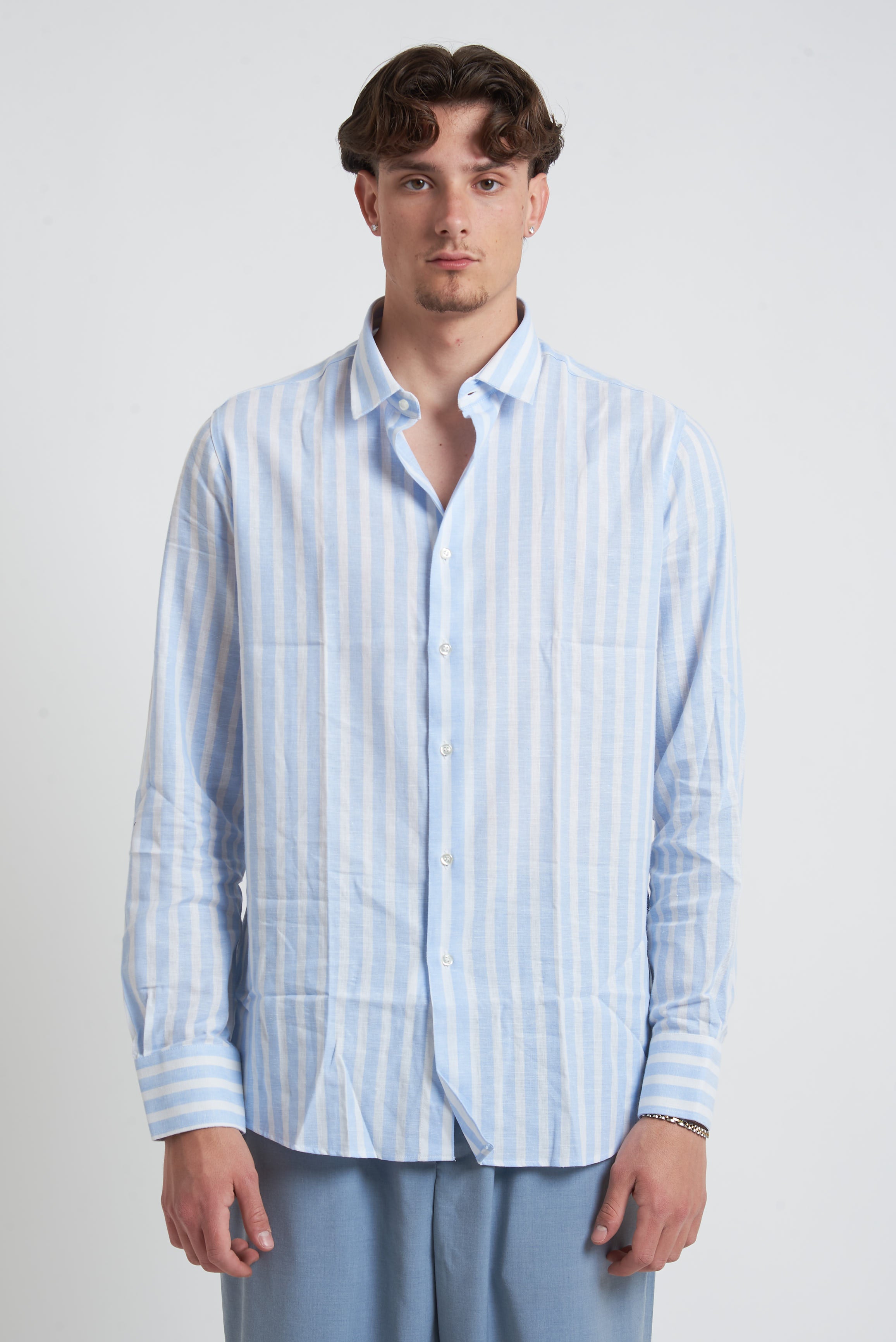 Camicia regular in lino