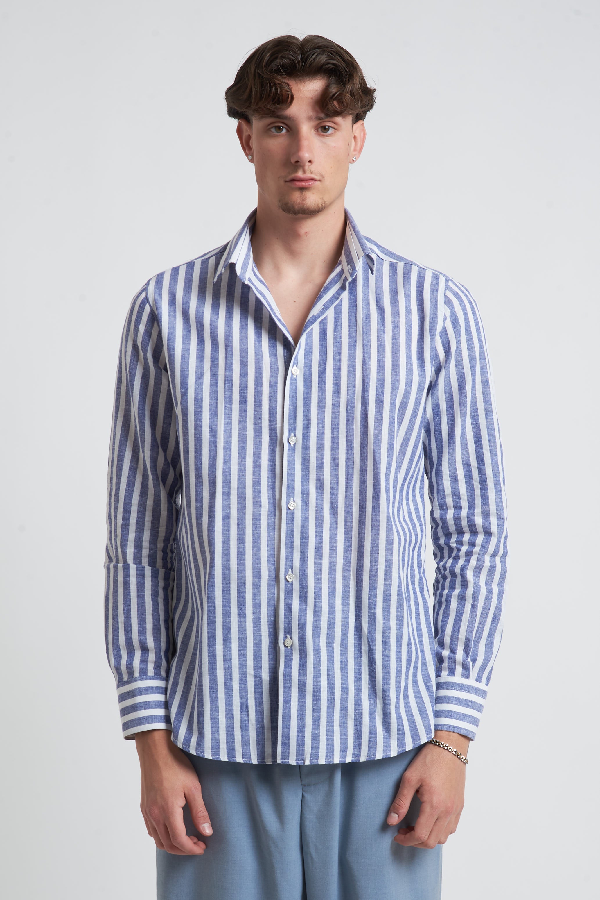 Camicia regular in lino