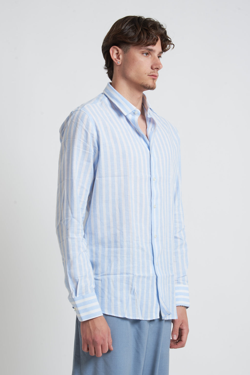 Camicia regular in lino