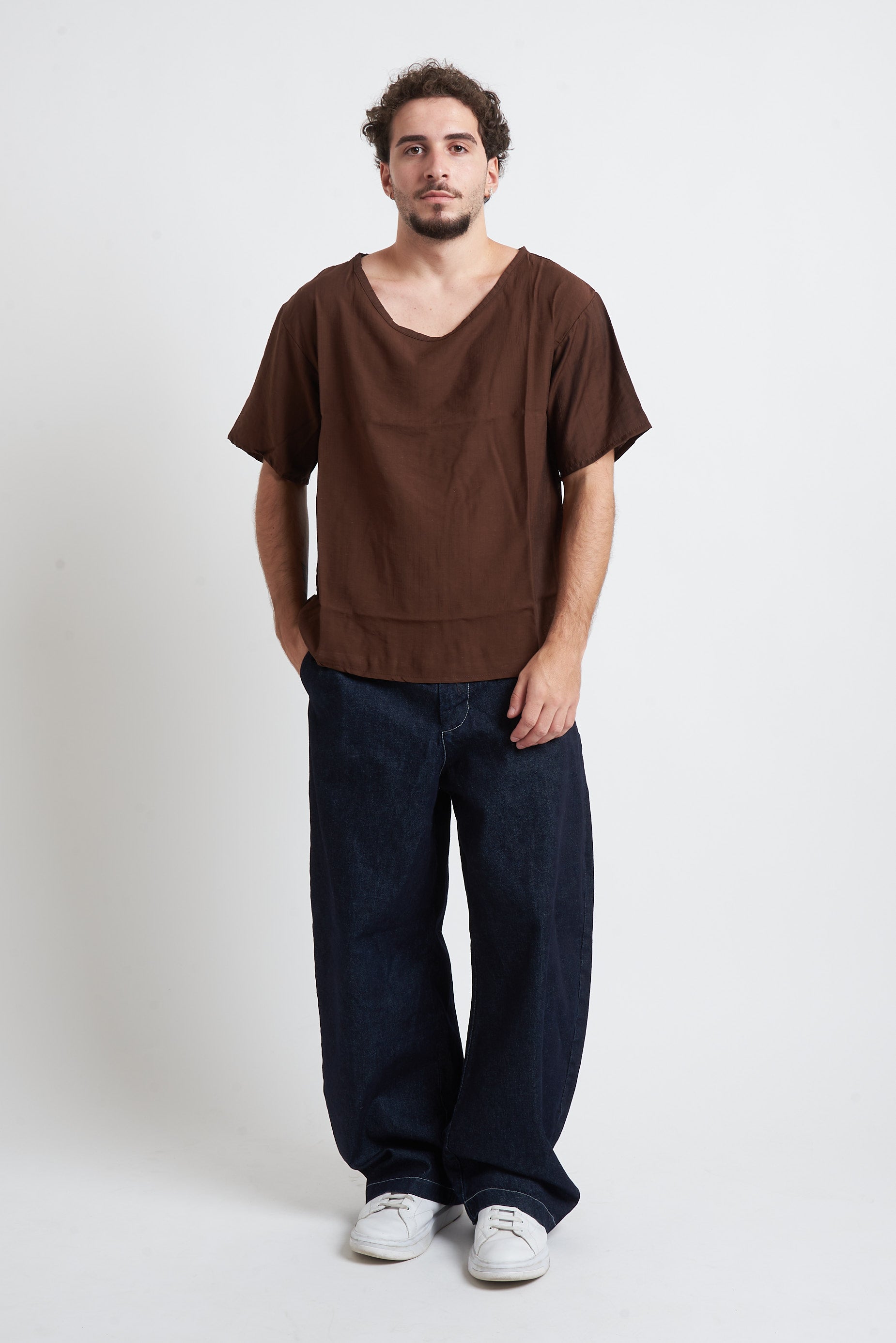 T-shirt tessuto stropicciato