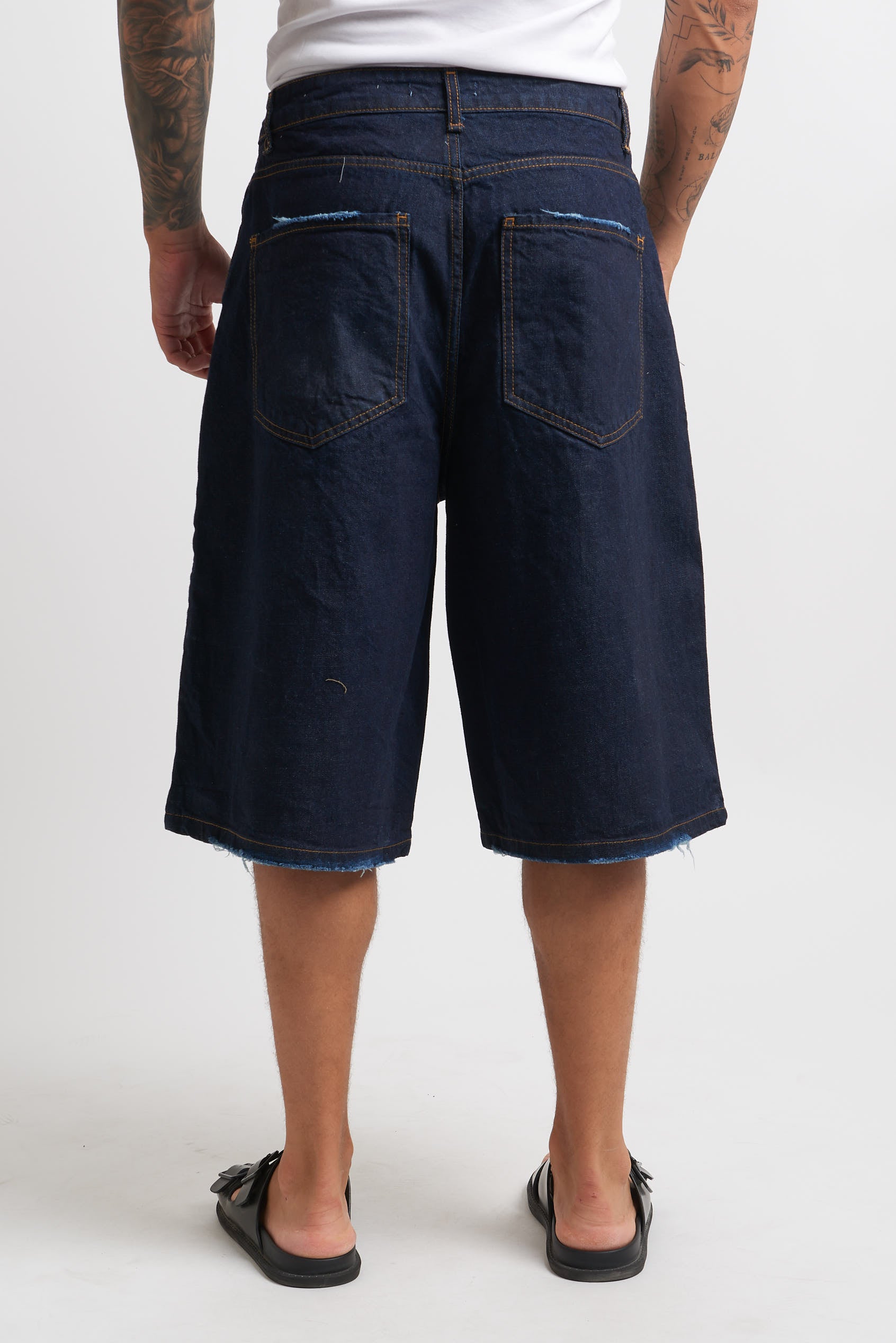 Bermuda denim blu lavaggio 0