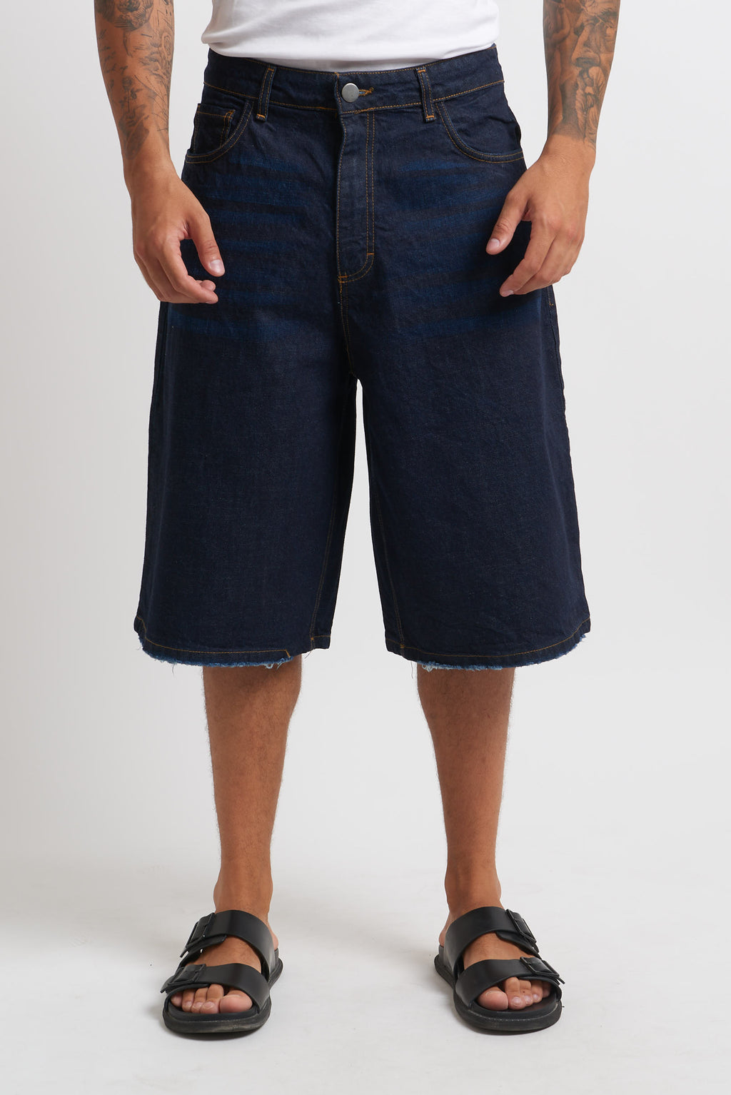 Bermuda denim blu lavaggio 0