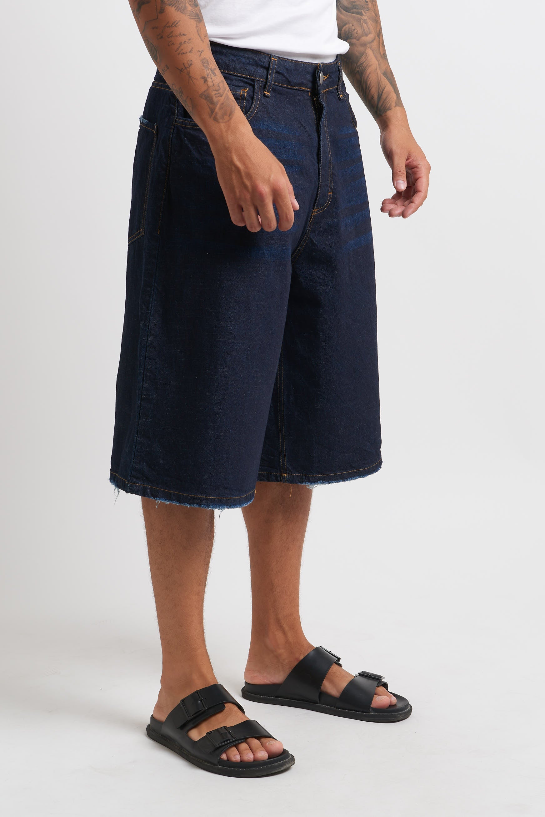 Bermuda denim blu lavaggio 0