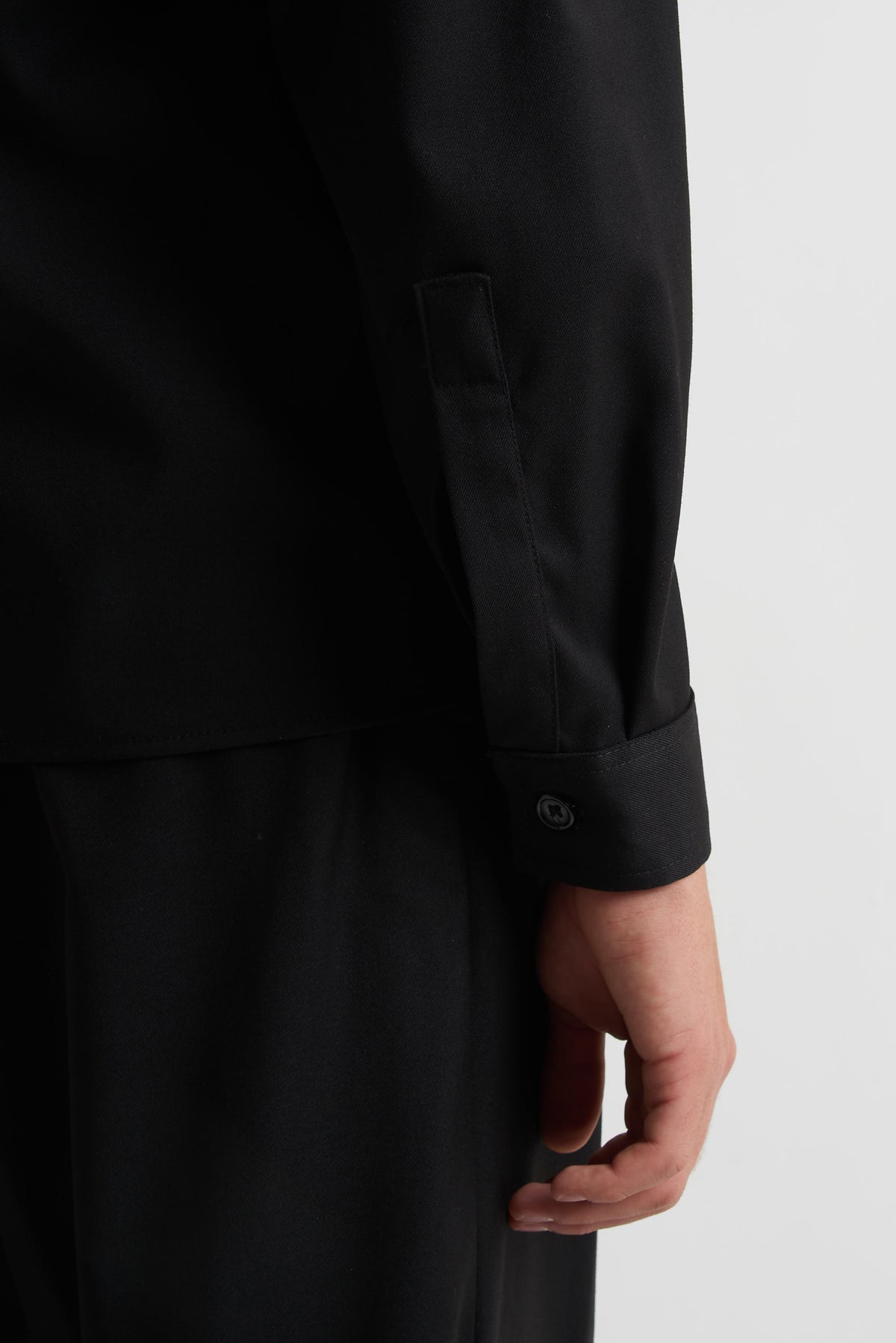 Camicia oversize in poliviscosa nero