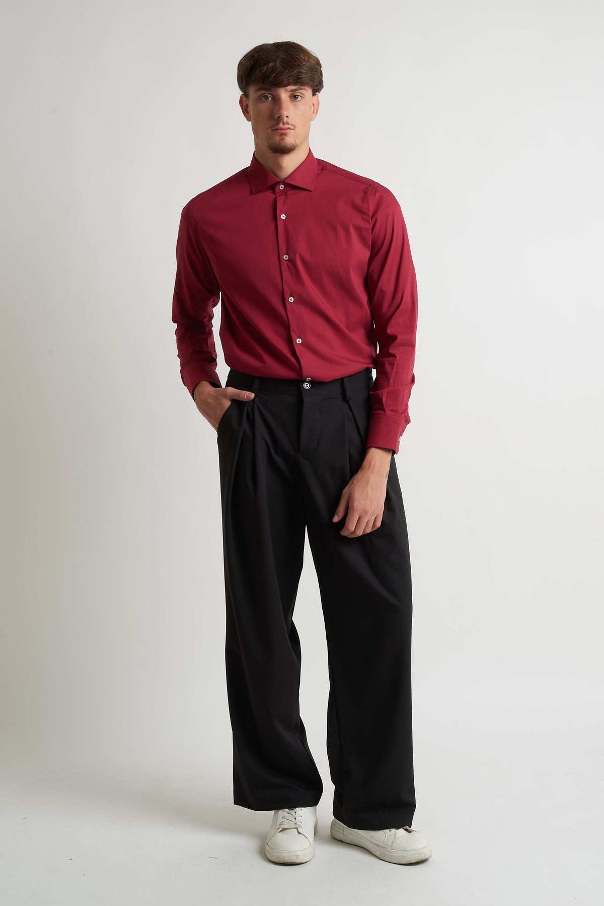 Camicia classica regular bordo'