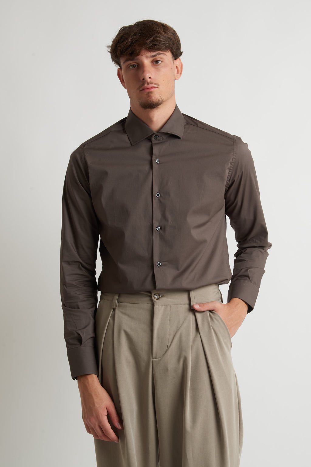 Camicia classica regular moro