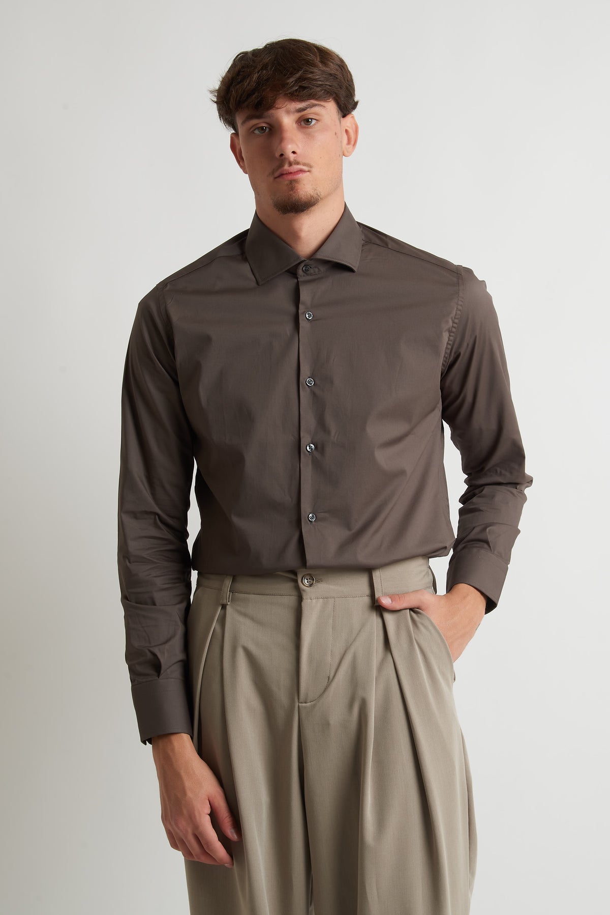 Camicia classica regular moro