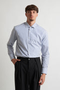 Camicia classica regular rigata blu