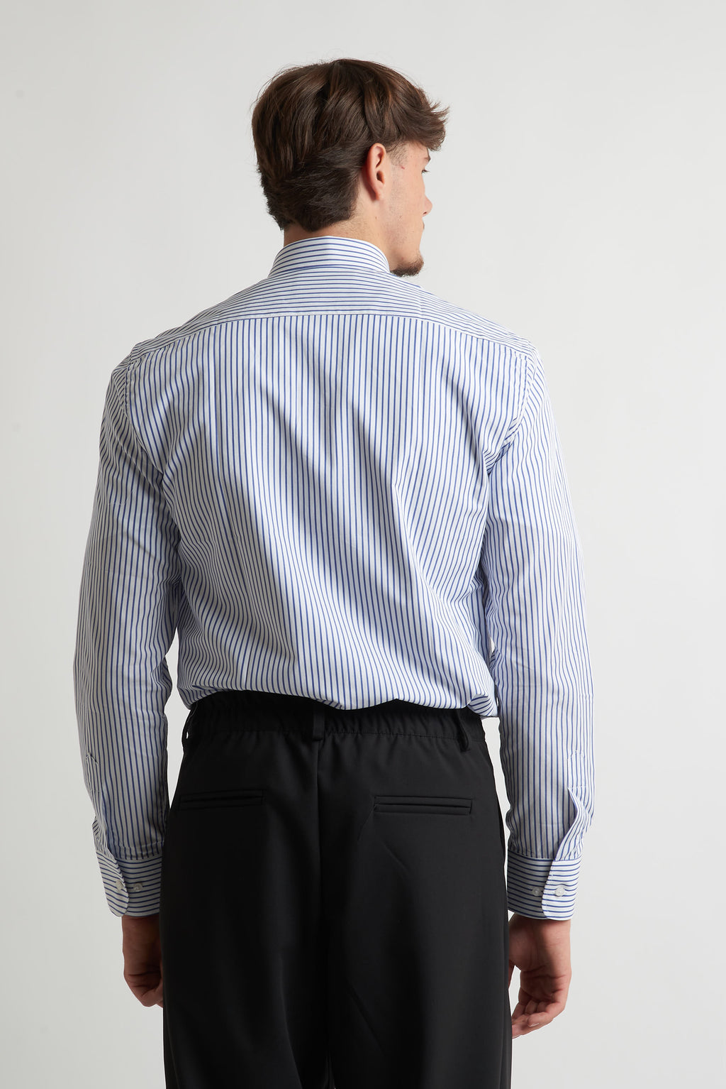 Camicia classica regular rigata blu