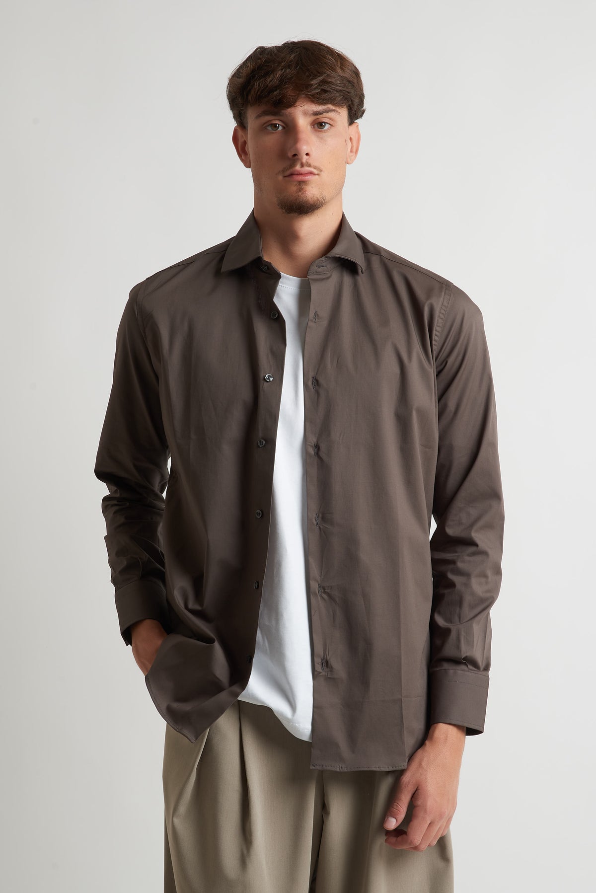 Camicia moda unita moro