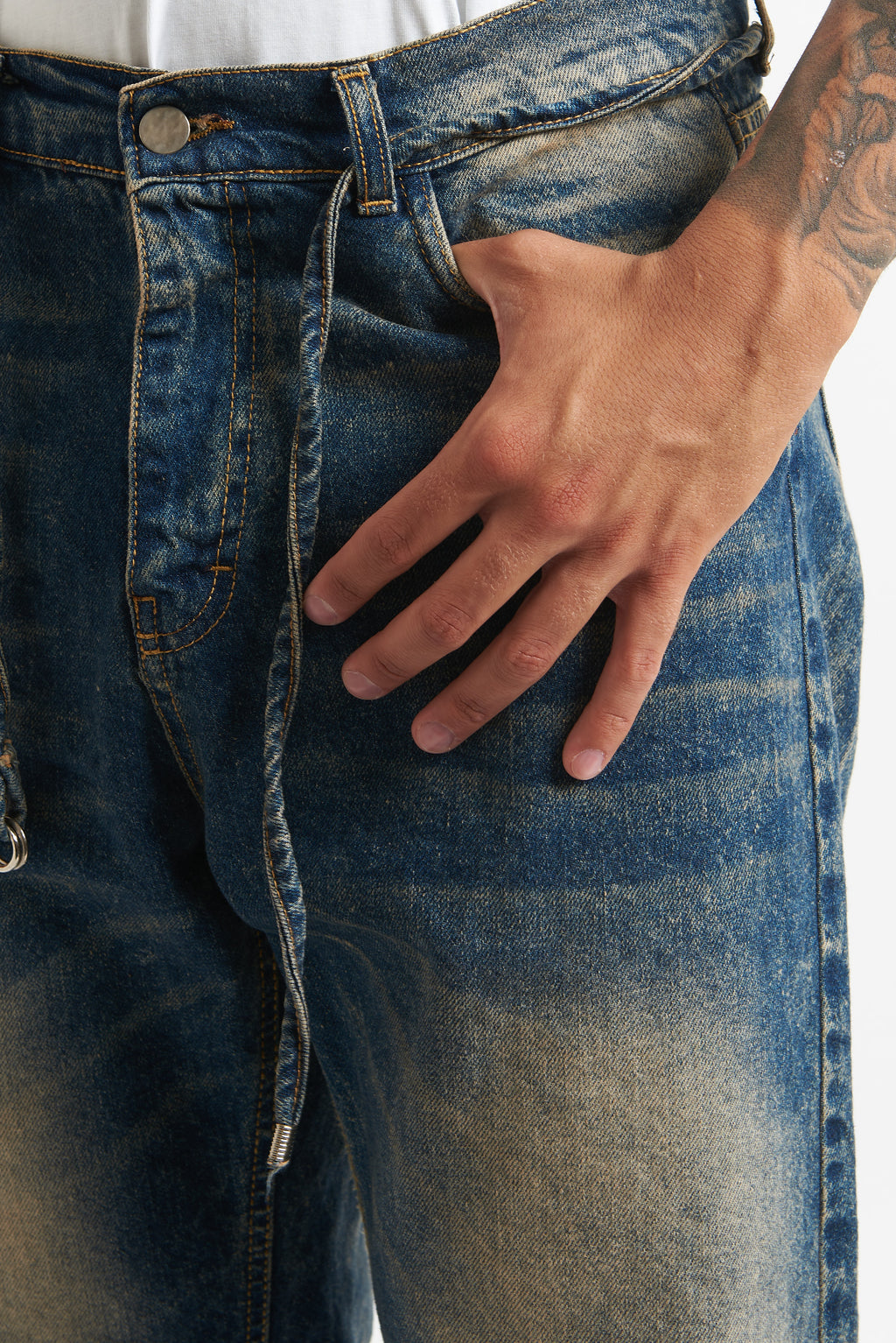 Jeans flare sfumato beige