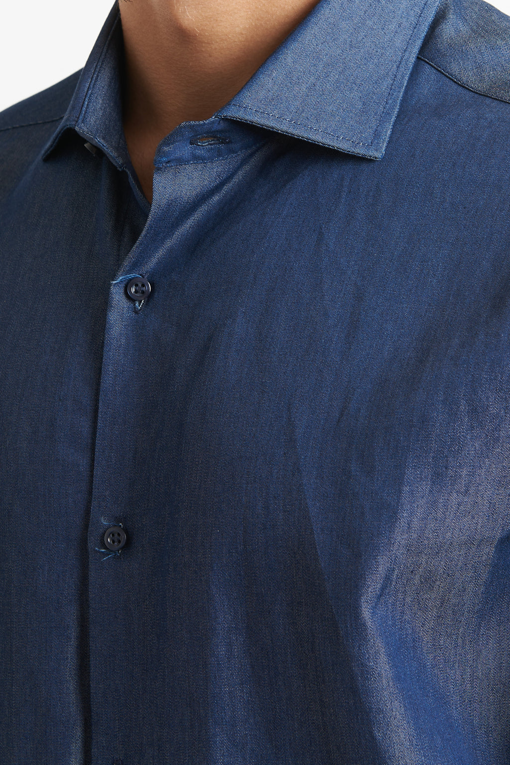 Camicia regular chambray