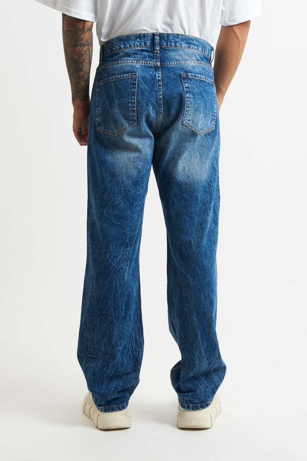 jeans flare blu sfumato