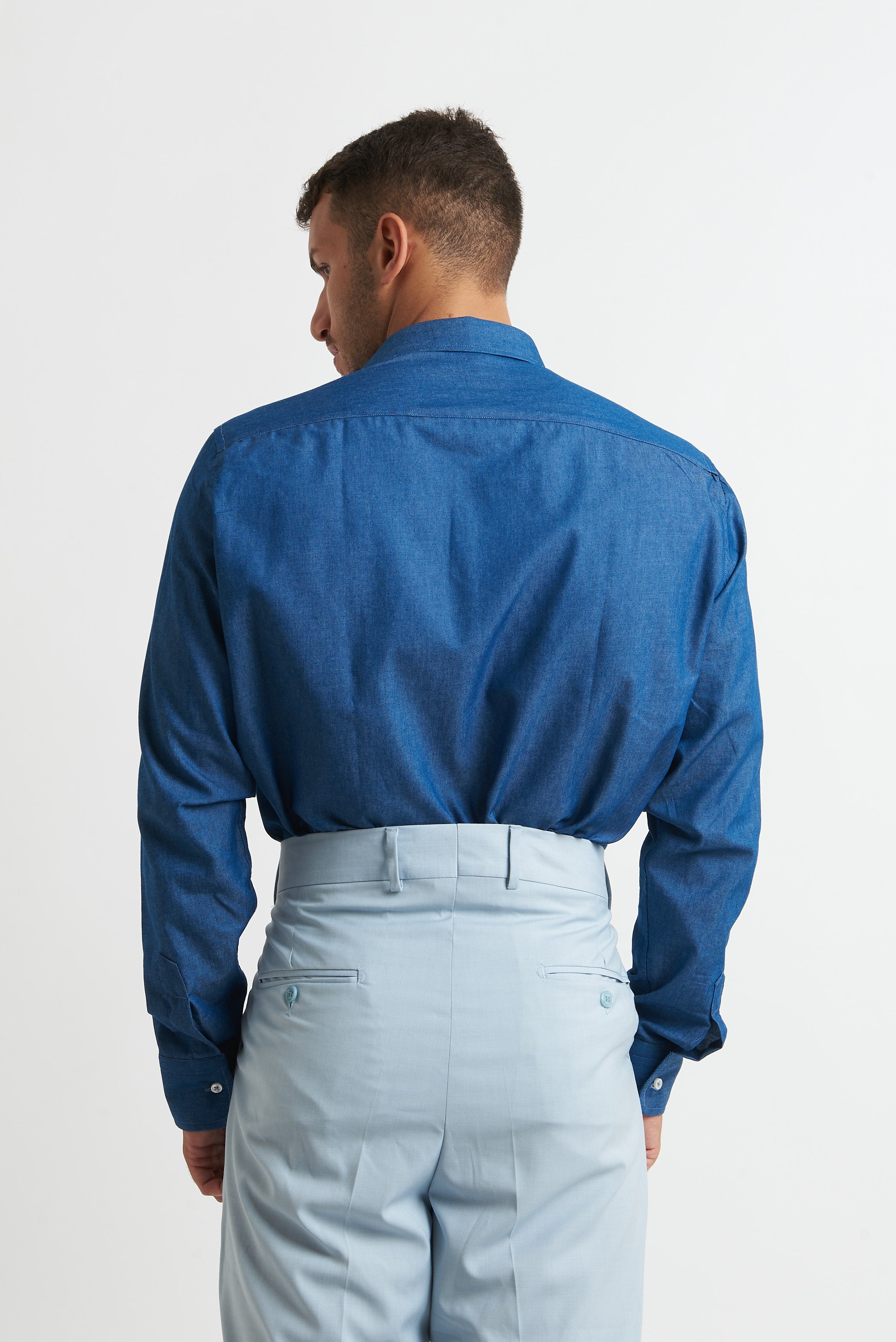 Camicia regular chambray