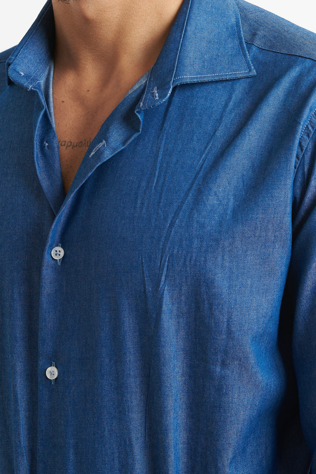 Camicia regular chambray