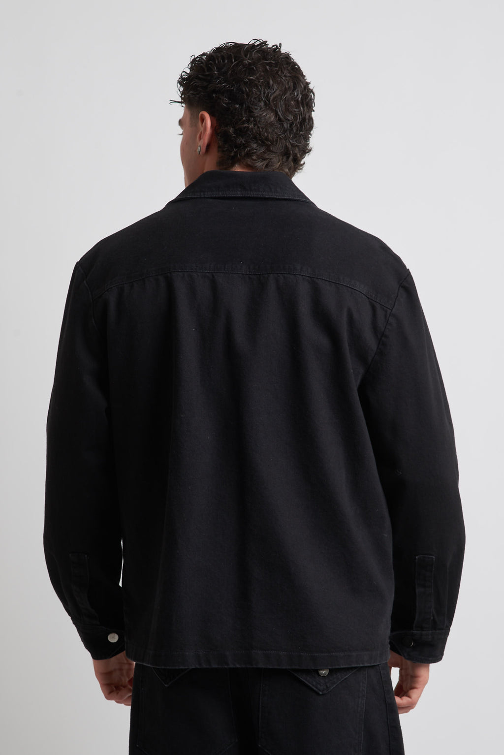 Giubbino oversize in bull nero