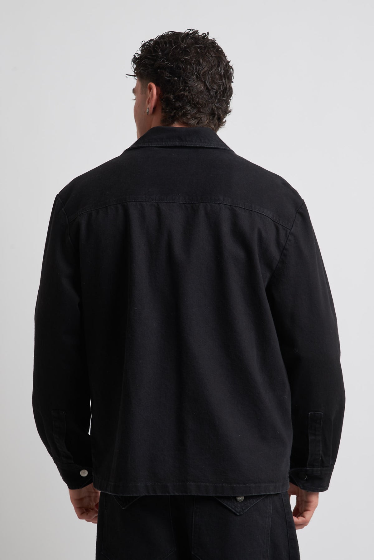 Giubbino oversize in bull nero